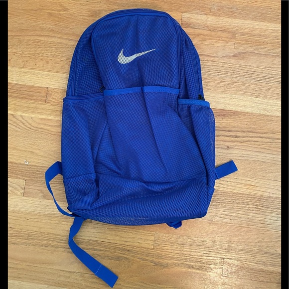 nike mesh backpack blue